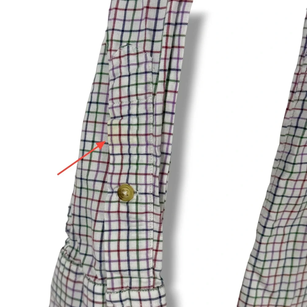 Polo Ralph Lauren Button Down Shirt Mens Small Multi Color Check Pony Logo‎
